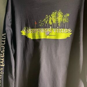 💰Vineyard Vines Men's Dark Blue Long Sleeve Tee Size XL